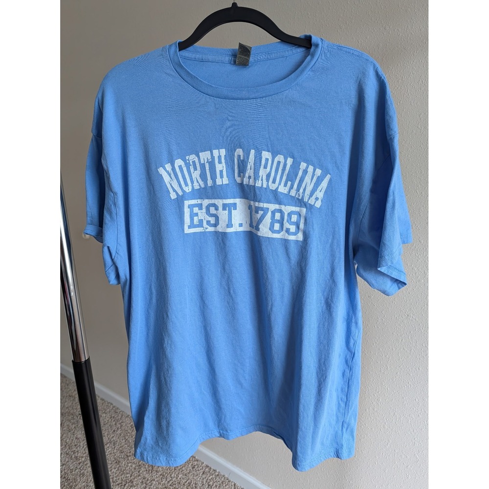 Brisco Brands North Carolina Est 1789 Graphic T-Shirt XL Carolina Blue Cotton
